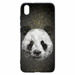 Чохол для Xiaomi Redmi 7A Panda low poly and gold - PrintSalon