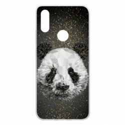 Чохол для Xiaomi Redmi 7 Panda low poly and gold - PrintSalon