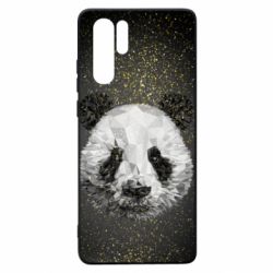 Чохол для Huawei P30 Pro Panda low poly and gold - PrintSalon