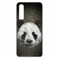 Чохол для Huawei P30 Panda low poly and gold - PrintSalon