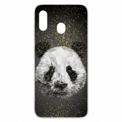 Чохол для Samsung A30 Panda low poly and gold - PrintSalon