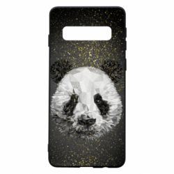 Чохол для Samsung S10 Panda low poly and gold - PrintSalon