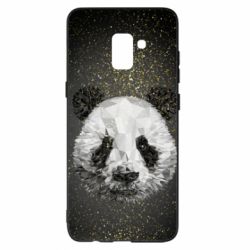 Чохол для Samsung A8+ 2018 Panda low poly and gold - PrintSalon