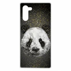Чохол для Samsung Note 10 Panda low poly and gold - PrintSalon