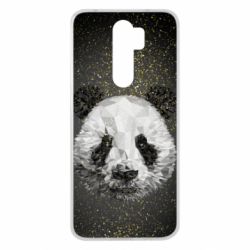 Чохол для Xiaomi Redmi Note 8 Pro Panda low poly and gold - PrintSalon