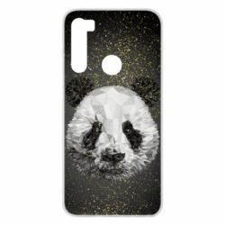 Чохол для Xiaomi Redmi Note 8 Panda low poly and gold - PrintSalon