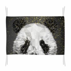 Прапор Panda low poly and gold - PrintSalon