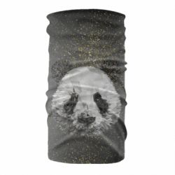 Бандана Panda low poly and gold - PrintSalon