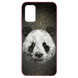 Чохол для Samsung A02s/M02s Panda low poly and gold - PrintSalon