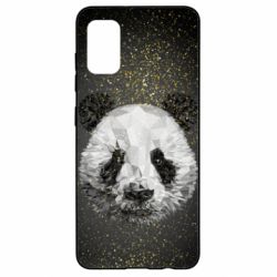 Чохол для Samsung A41 Panda low poly and gold - PrintSalon