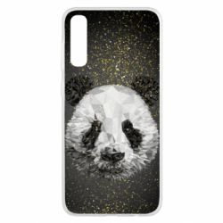 Чохол для Samsung A50 Panda low poly and gold - PrintSalon