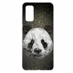 Чохол для Samsung S20 Panda low poly and gold - PrintSalon