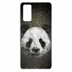 Чохол для Samsung S20 FE Panda low poly and gold - PrintSalon
