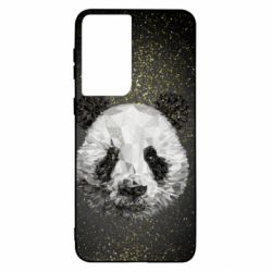 Чохол для Samsung S21 Panda low poly and gold - PrintSalon