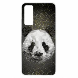 Чохол для Huawei P Smart 2021 Panda low poly and gold - PrintSalon