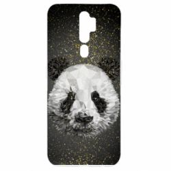 Чохол для Oppo A5/A9 2020 Panda low poly and gold - PrintSalon
