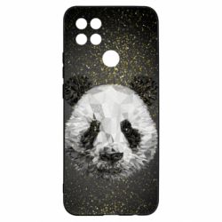 Чохол для Oppo A15s / A15 Panda low poly and gold - PrintSalon