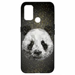 Чохол для Oppo A53 / A32 / A33Panda low poly and gold - PrintSalon