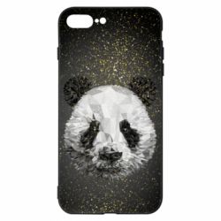 Чохол для iPhone 8 Plus Panda low poly and gold - PrintSalon