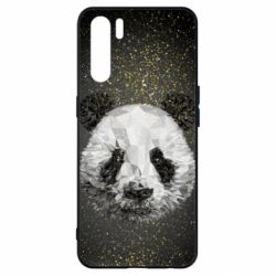 Чохол для Oppo A91 / Reno3Panda low poly and gold - PrintSalon