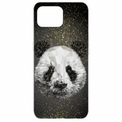 Чохол для Oppo Reno 4 Lite Panda low poly and gold - PrintSalon