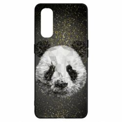 Чохол для Oppo Find X2Panda low poly and gold - PrintSalon