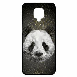 Чохол для Xiaomi Redmi Note 9S / 9Pro / 9Pro Max Panda low poly and gold - PrintSalon