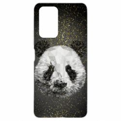 Чохол для Xiaomi Redmi Note 10 Pro Panda low poly and gold - PrintSalon