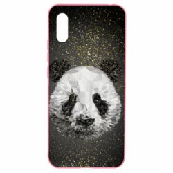 Чохол для Xiaomi Redmi 9a Panda low poly and gold - PrintSalon