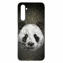 Чохол для Realme 6 Pro Panda low poly and gold - PrintSalon