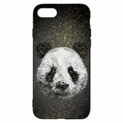 Чохол для iPhone SE 2022 Panda low poly and gold - PrintSalon