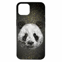 Чохол для iPhone 14 Panda low poly and gold - PrintSalon