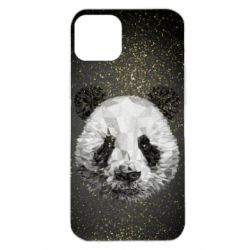 Чохол для iPhone 14 Plus Panda low poly and gold - PrintSalon