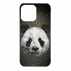 Чохол для iPhone 14 Pro Max Panda low poly and gold - PrintSalon