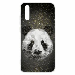 Чохол для Huawei P20 Panda low poly and gold - PrintSalon