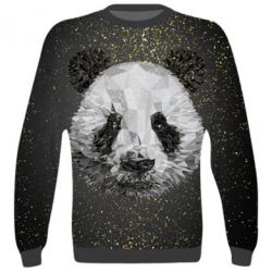 3D світшот Panda low poly and gold - PrintSalon