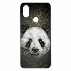 Чохол для Xiaomi Mi A2 Panda low poly and gold - PrintSalon