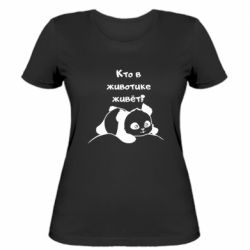 Женская футболка Panda on tummy - PrintSalon