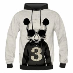 Чоловіче 3D худі Panda skull - PrintSalon
