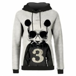Жіноче 3D худі Panda skull-PrintSalon Жіноче 3D худі Panda skull