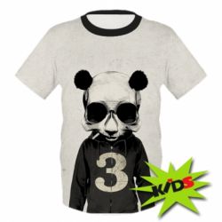 Дитяча 3D футболка Panda skull - PrintSalon