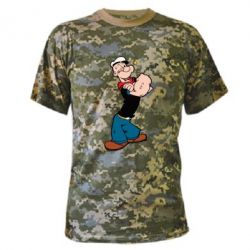 Камуфляжная футболка Папай моряк - PrintSalon