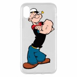 Чехол для iPhone X/Xs Папай моряк - PrintSalon