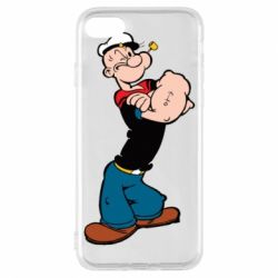 Чехол для iPhone 8 Папай моряк - PrintSalon