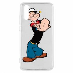 Чехол для Huawei P20 Папай моряк - PrintSalon