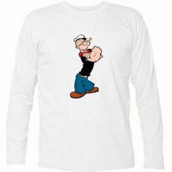 Футболка с длинным рукавом Папай моряк - PrintSalon