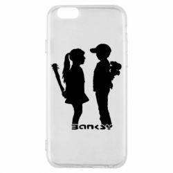 Чехол для iPhone 6/6S Пара Bancsy - PrintSalon
