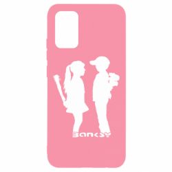 Чехол для Samsung A02s/M02s Пара Bancsy - PrintSalon