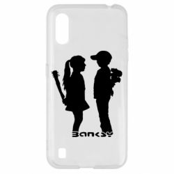 Чехол для Samsung A01/M01 Пара Bancsy - PrintSalon