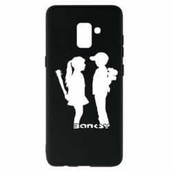 Чехол для Samsung A8+ 2018 Пара Bancsy - PrintSalon